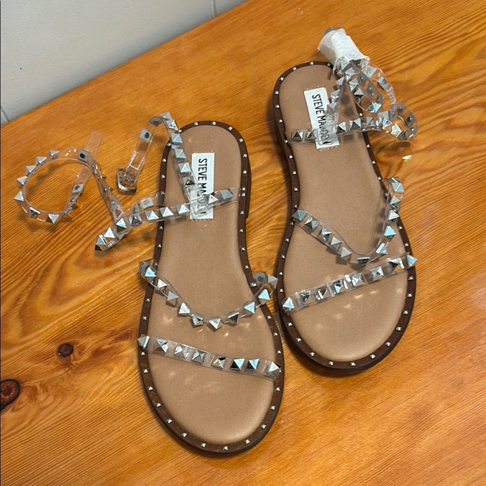 Steve Madden Silver Sparkle Sandals